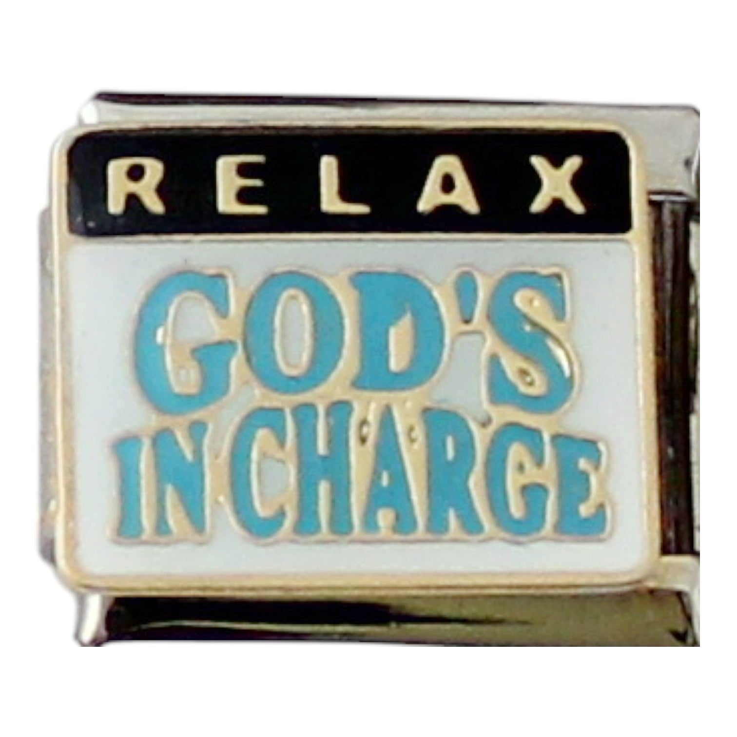 Relax God's in Charge 9mm Charm