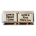 Love is patient Love is kind (Double) 9mm Charm