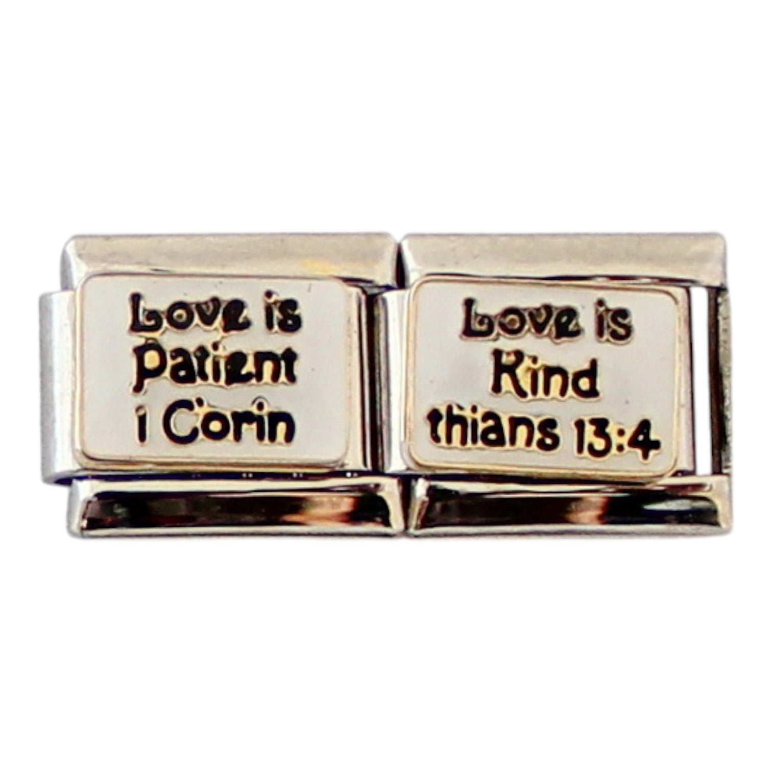 Love is patient Love is kind (Double) 9mm Charm