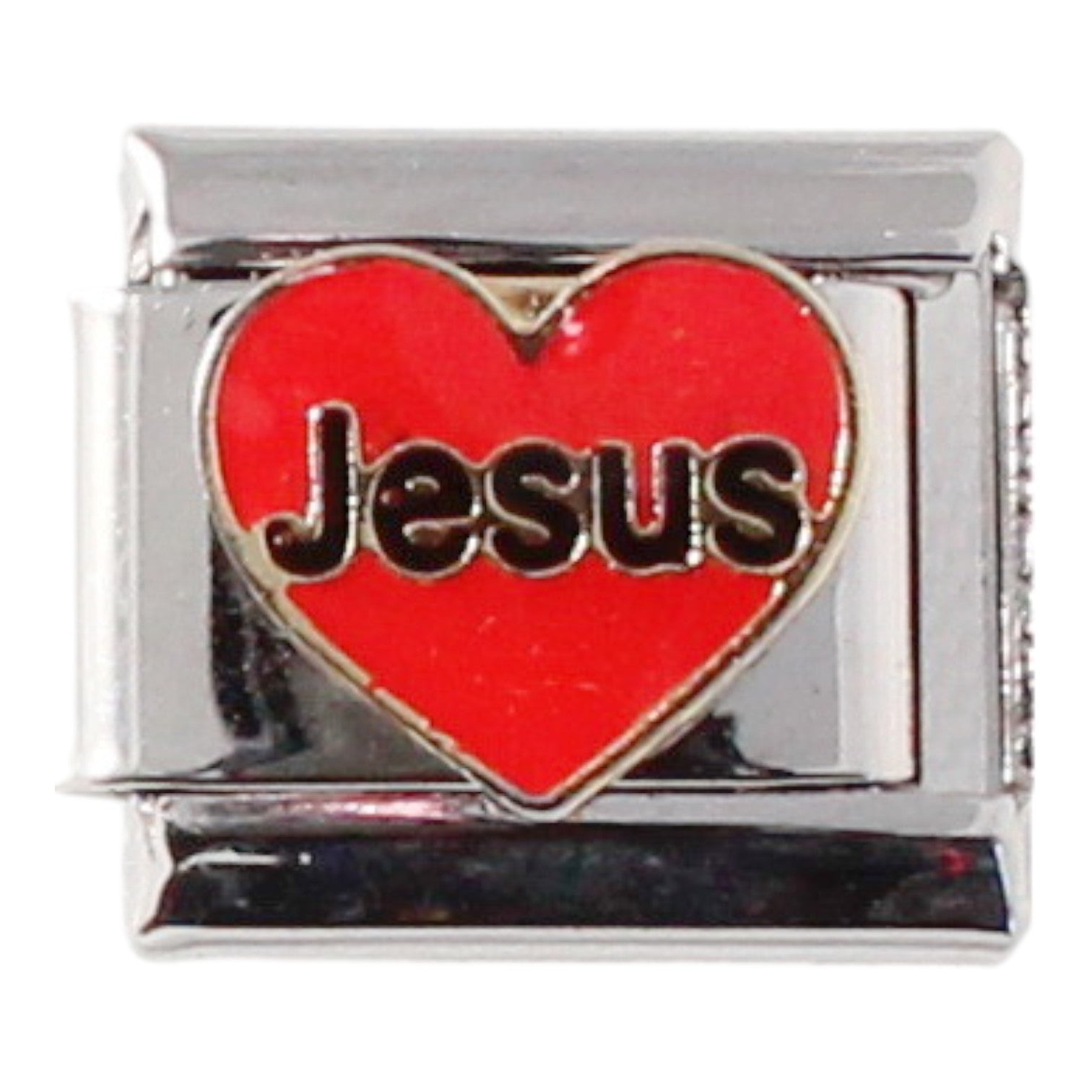 Jesus red heart 9mm Charm