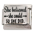 She Believed She Could So She Did 9mm Charm