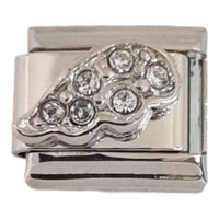 Silver CZ Wing 9mm Charm