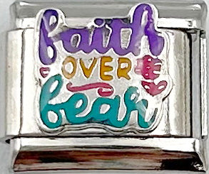 Faith Over Fear Colour 9mm Charm