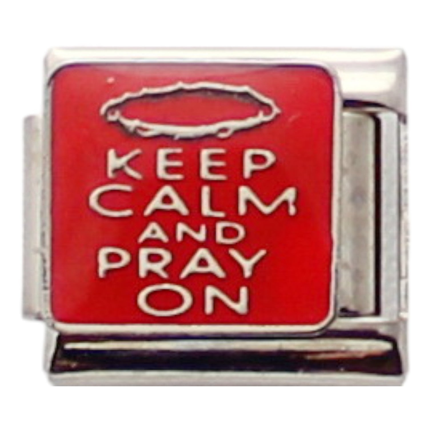 Keep Calm and Pray on 9mm Charm