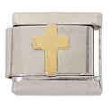 Gold Plated Cross 9mm Charm