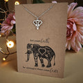 Elephant Pendant & Chain - Card 402