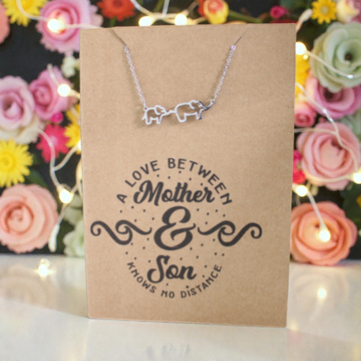 Elephants Pendant & Chain - Card 279