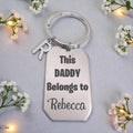 Engraved Dog Tag Keyring and Letter Charm