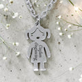 Personalized Girl Pendant with Chain
