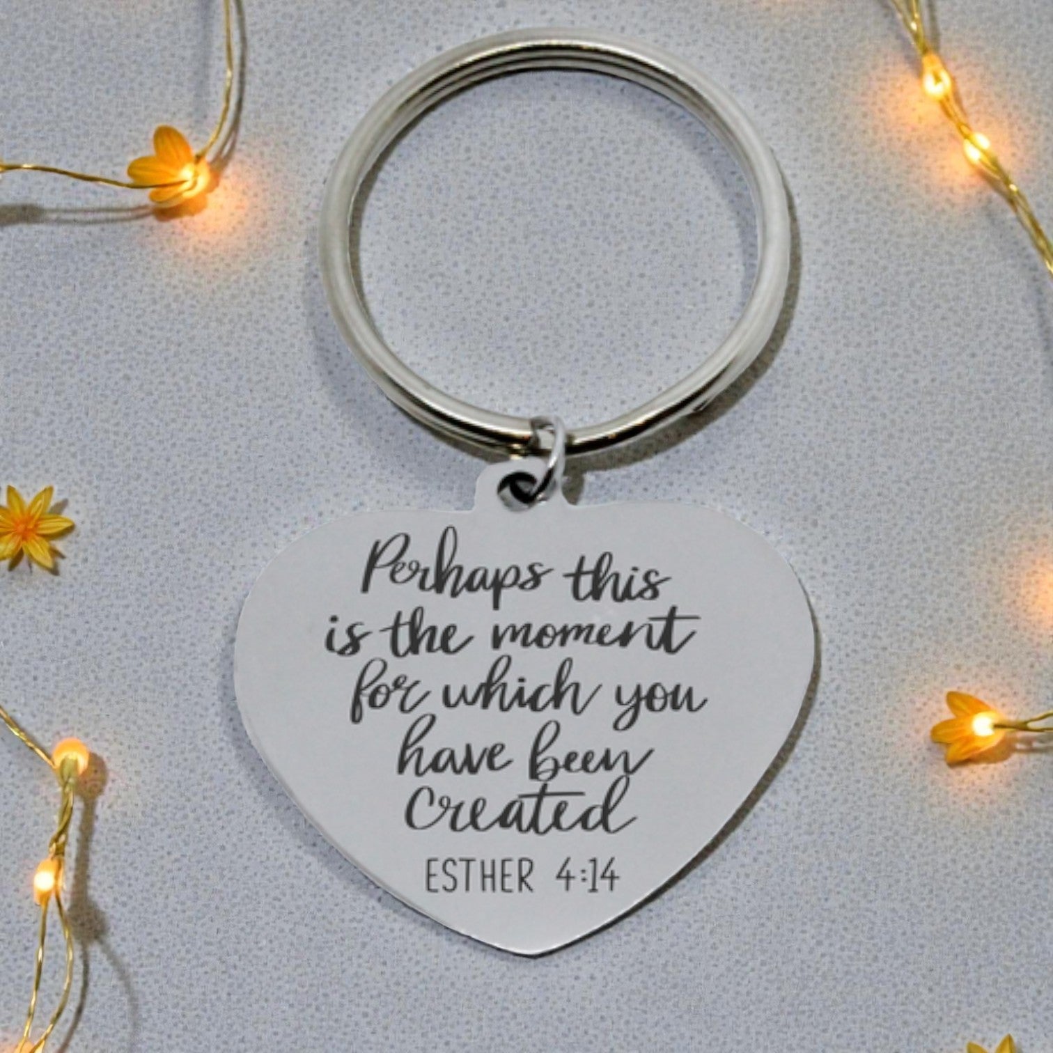 Engraved Heart Keyring - Created