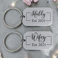 Engraved His and Hers Dog Tag Keyrings