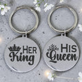 Engraved His and Hers Keyrings