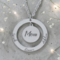 Personalized Ring & Disc Pendant with Chain