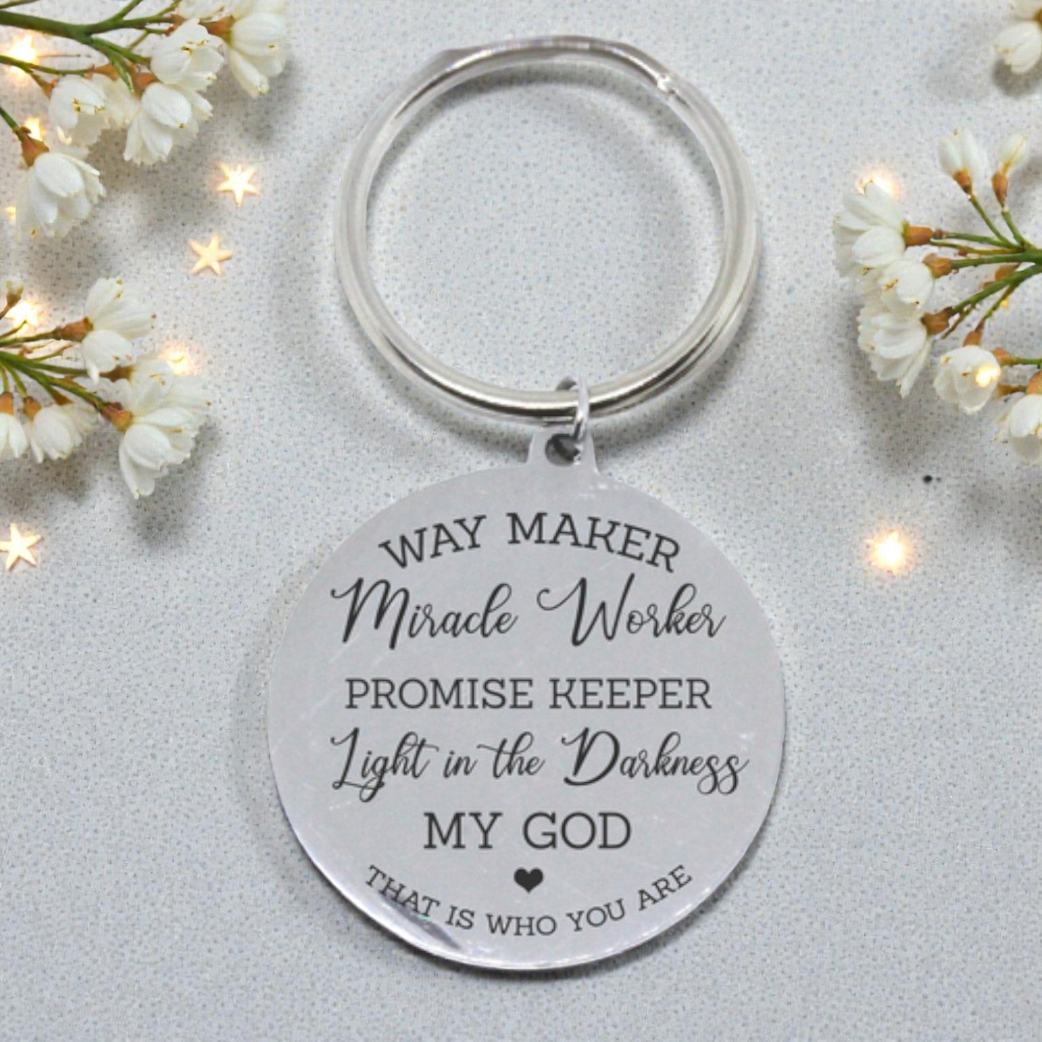 Engraved Round Keyring - Waymaker