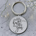 Engraved Round Keyring