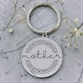 Engraved Round Mother Keyring
