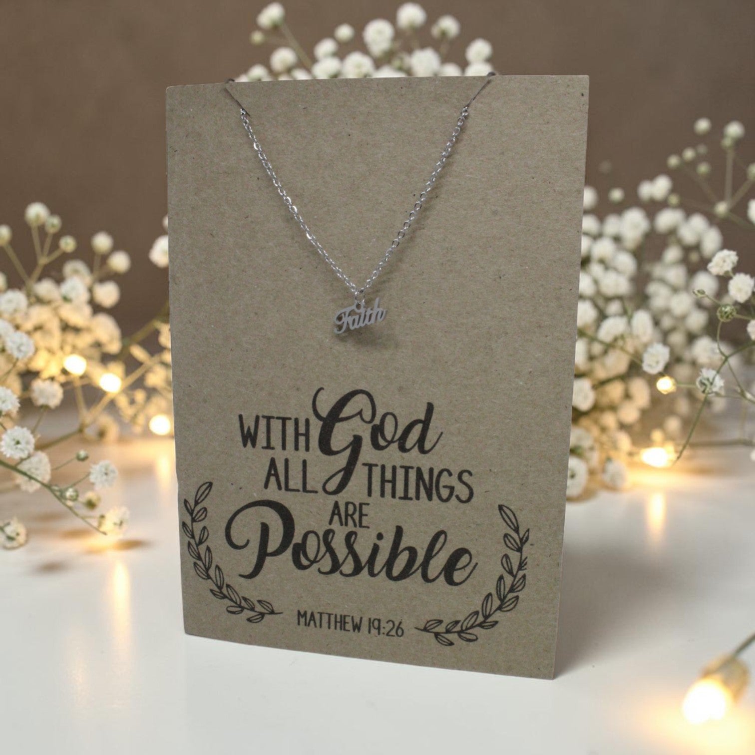 Faith Pendant & Chain - Card 24