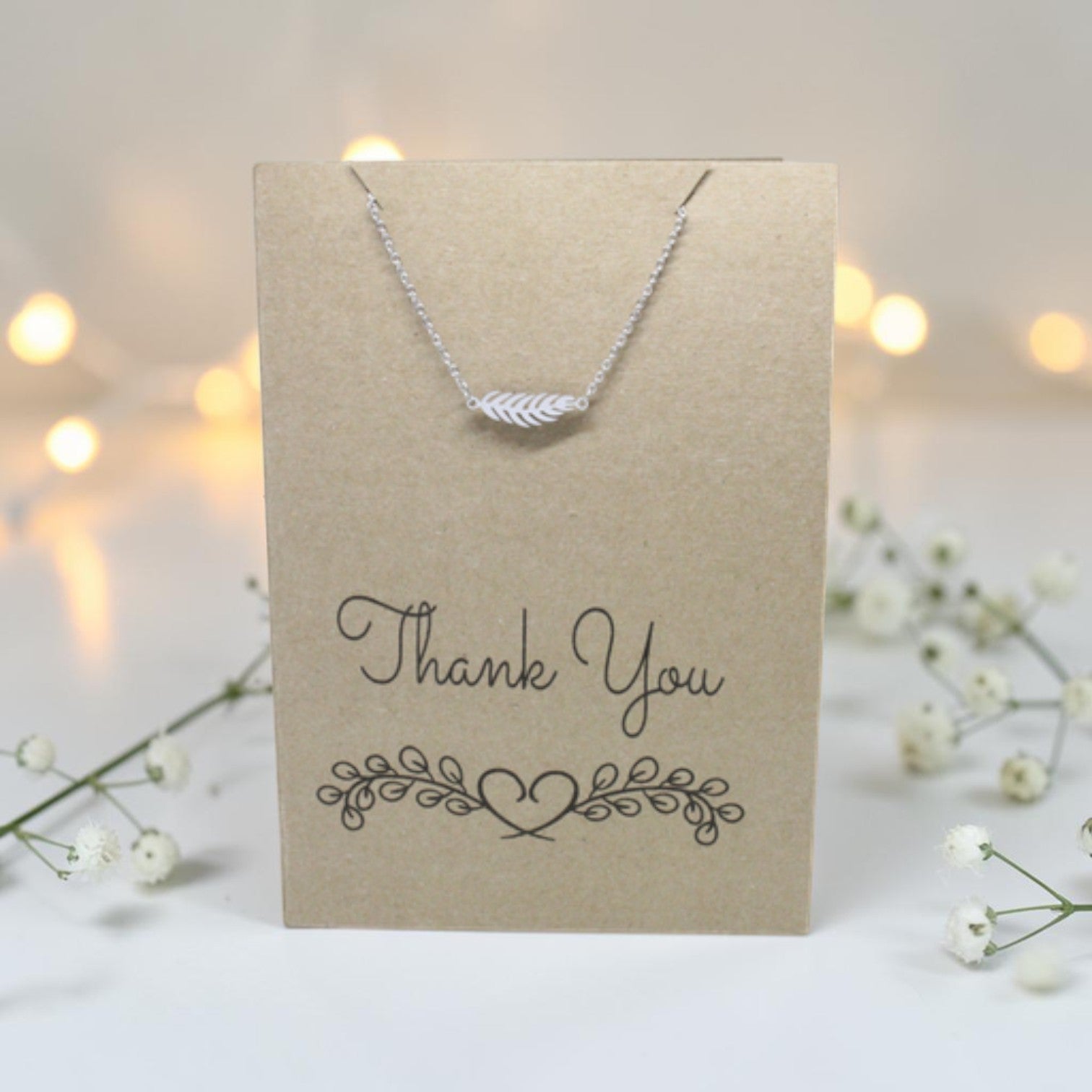 Feather Pendant & Chain - Card 225