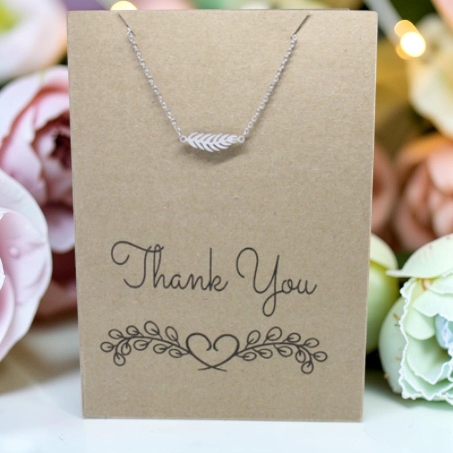 Feather Pendant & Chain - Card 225