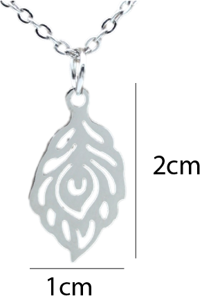 Peacock Feather Pendant & Chain - Card 516