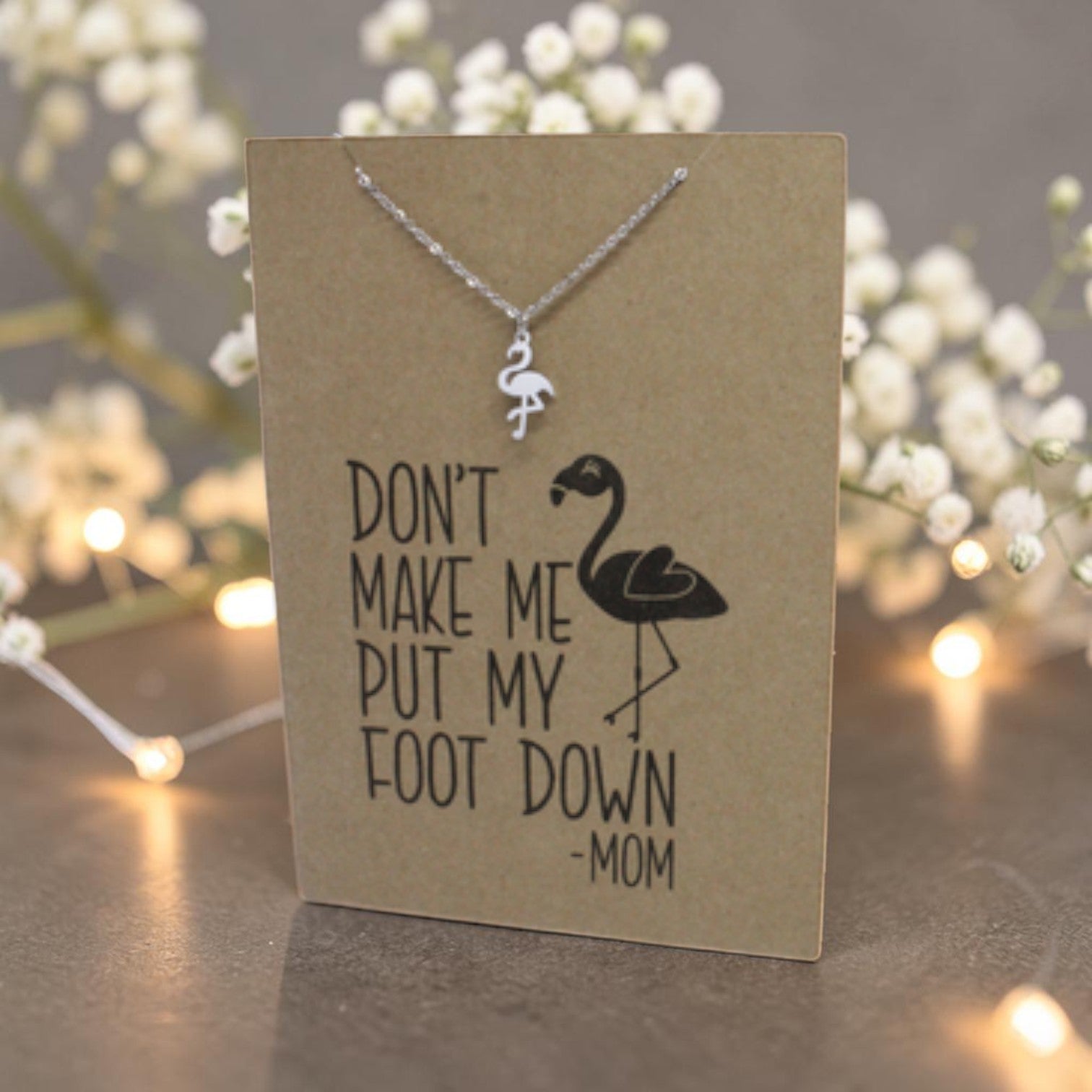 Flamingo Pendant & Chain - Card 138