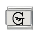 9mm Laser Italian Charm - Letter G