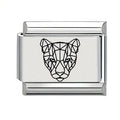 9mm Laser Italian Charm -  Geo Leopard