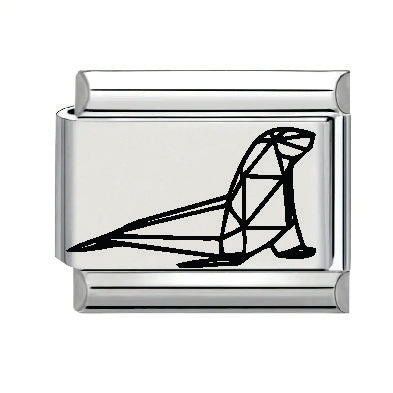 9mm Laser Italian Charm - Geometric Seal