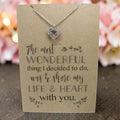 Geometric Heart Pendant & Chain - Card 208