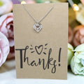 Geometric Heart Pendant & Chain - Card 218