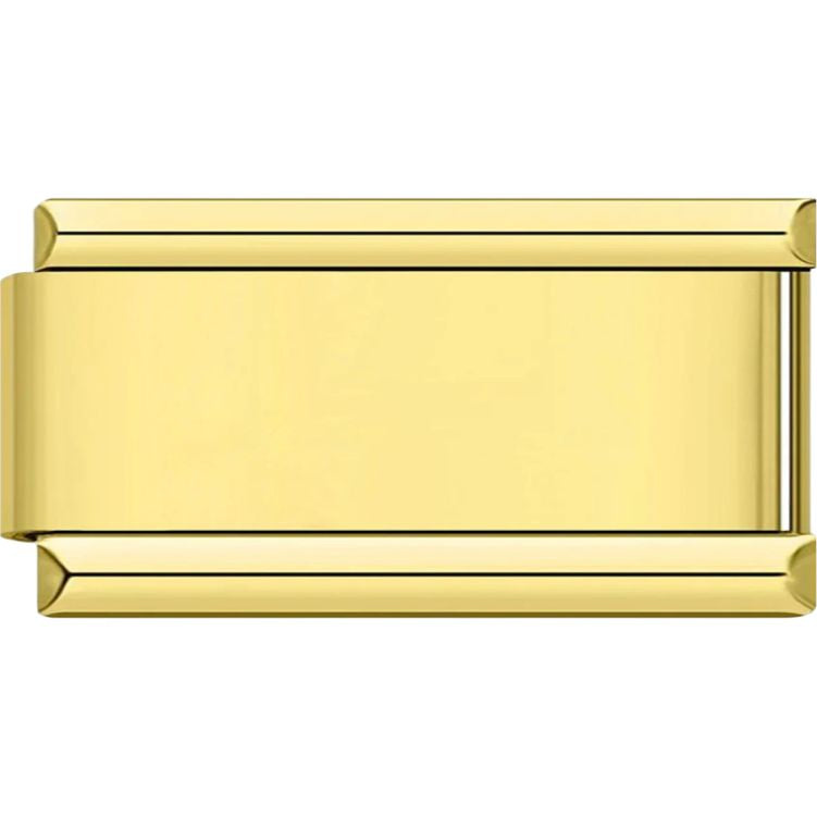 9mm Gold Engraved Personalized Superlink Italian charm