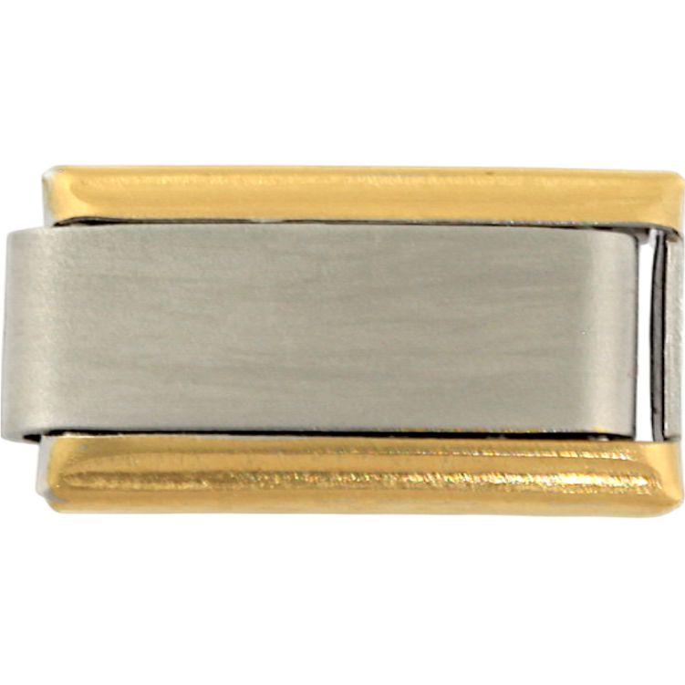 9mm Engraved Superlink Italian charm (Gold edge)