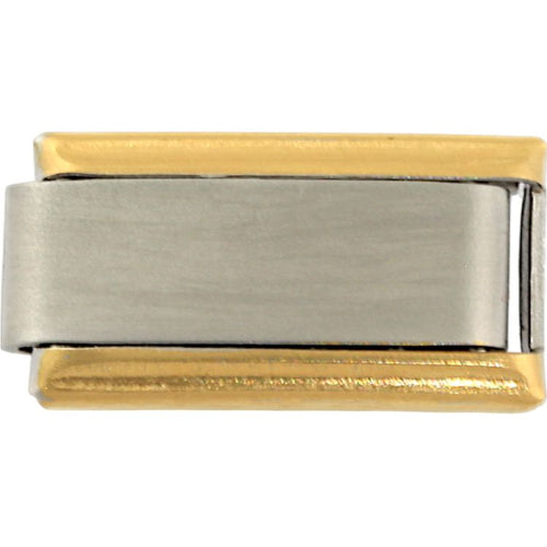 9mm Engraved Superlink Italian charm (Gold edge)