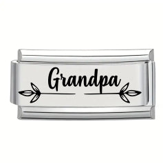 9mm Laser Italian Charm - Grandpa Superlink