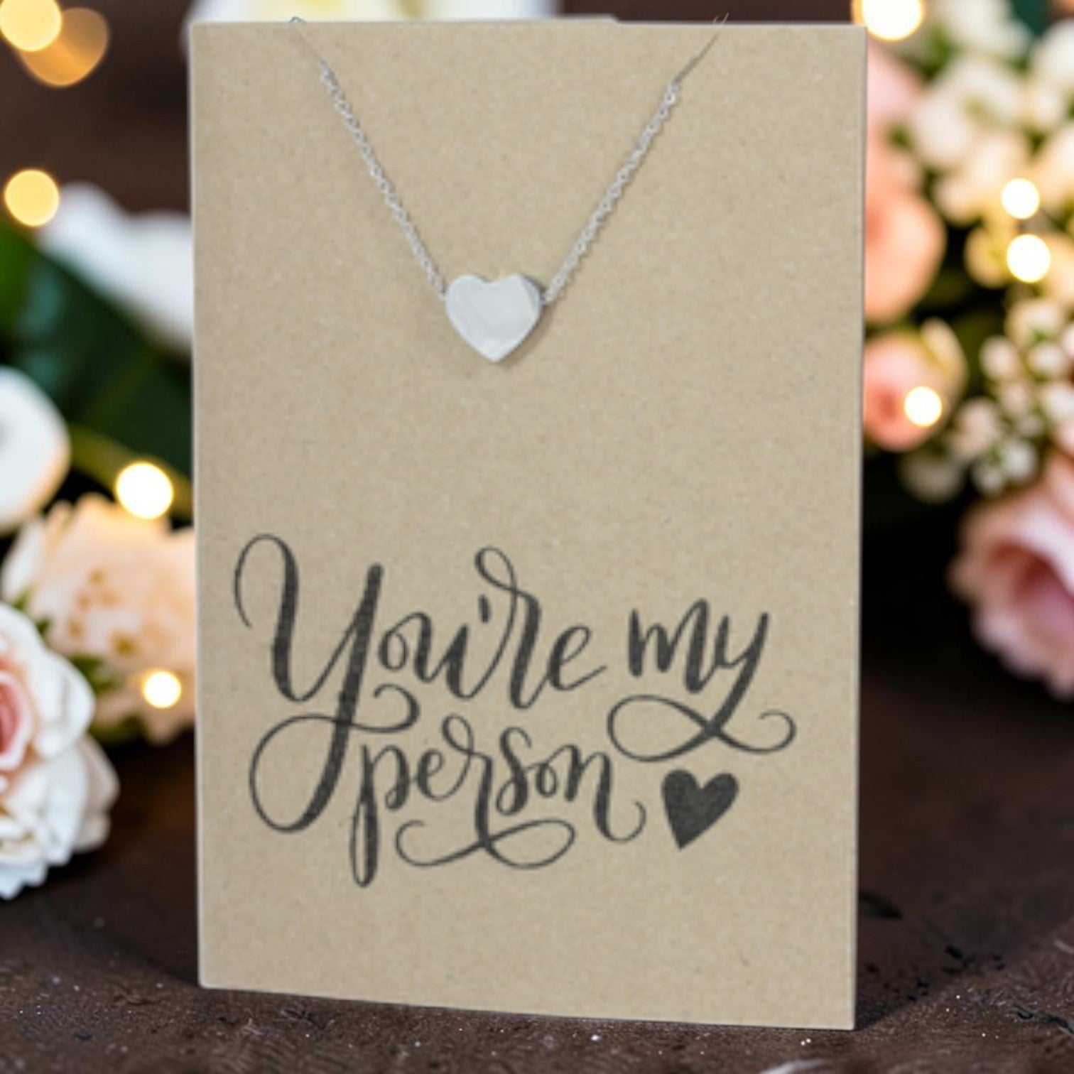 Heart Pendant & Chain - Card 242