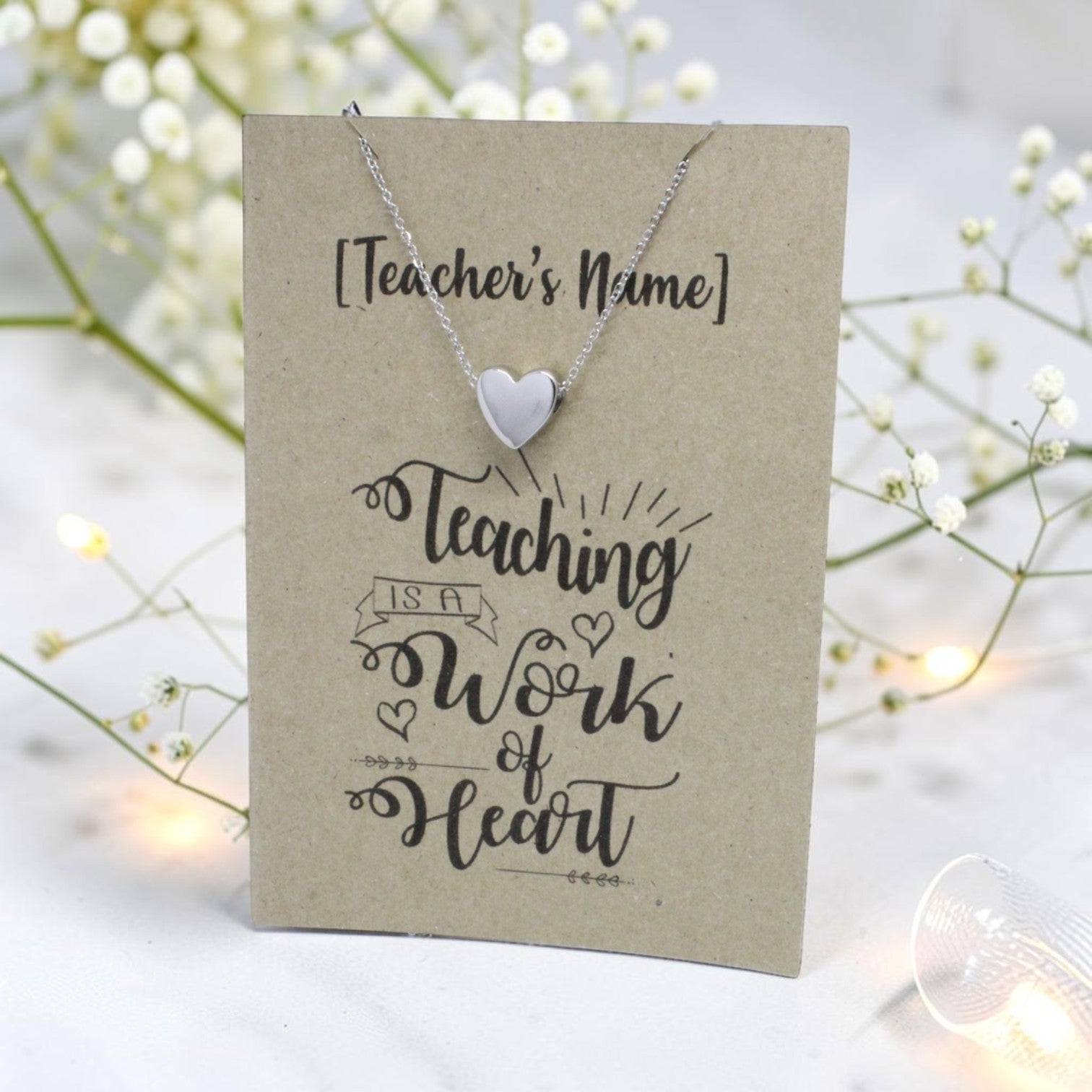 Heart Pendant & Chain - Card 61 (Click to personalize)