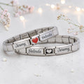 His and Hers Engraved Italian Charm Bracelets
