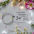 Hooked on Daddy Dog Tag Keyring