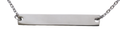 Custom Engraved Horizontal Bar Pendant and Chain
