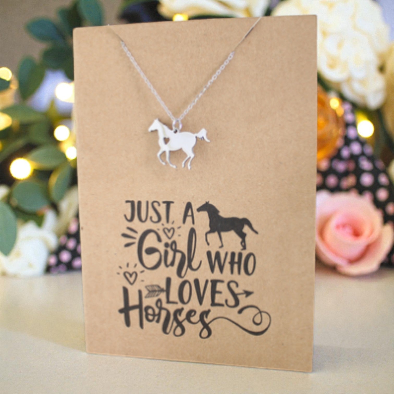 Horse Heart Pendant & Chain - Card 314