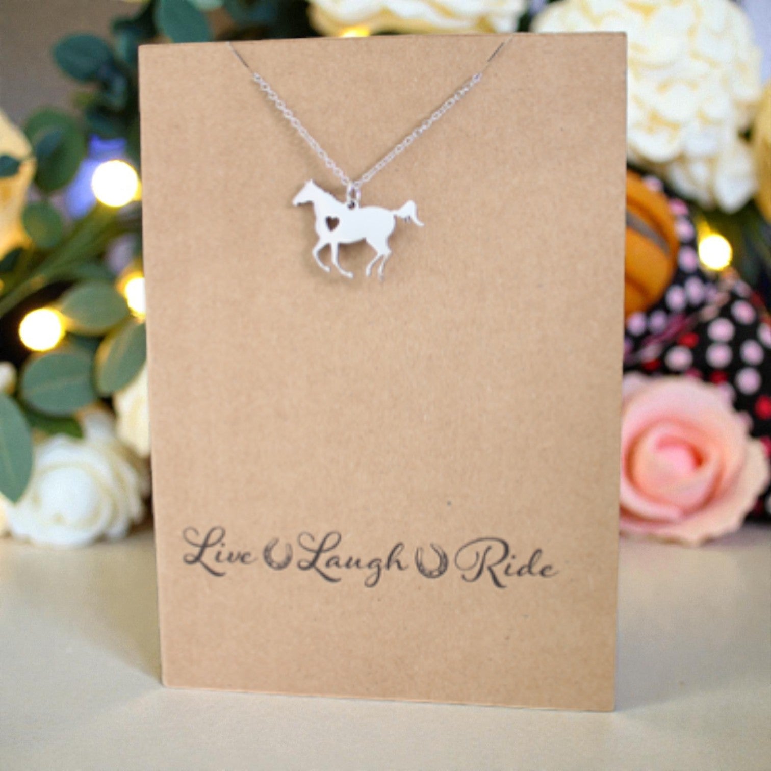 Horse Heart Pendant & Chain - Card 315
