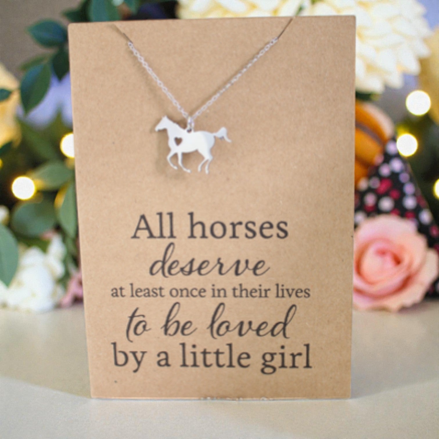 Horse Heart Pendant & Chain - Card 318