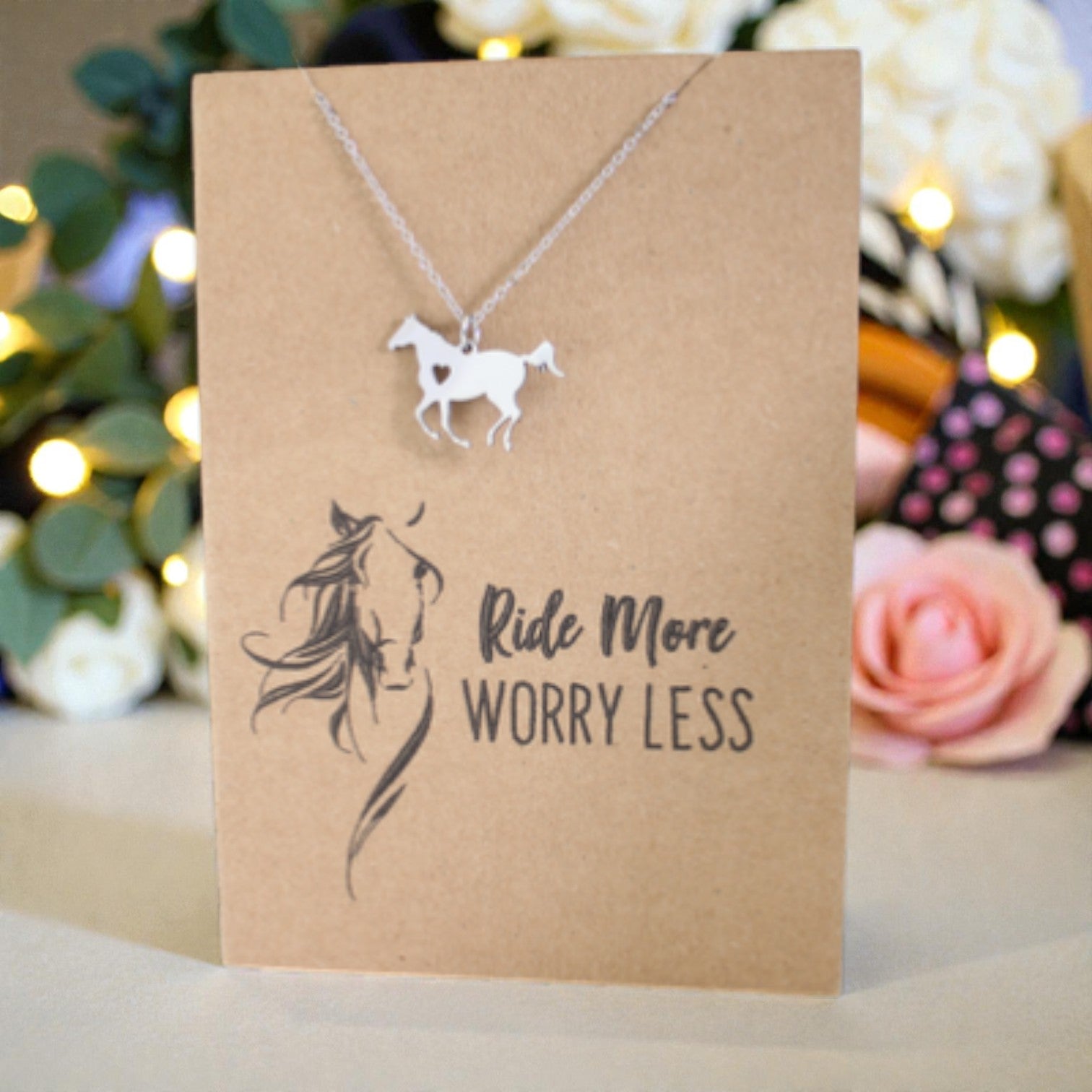 Horse Heart Pendant & Chain - Card 319