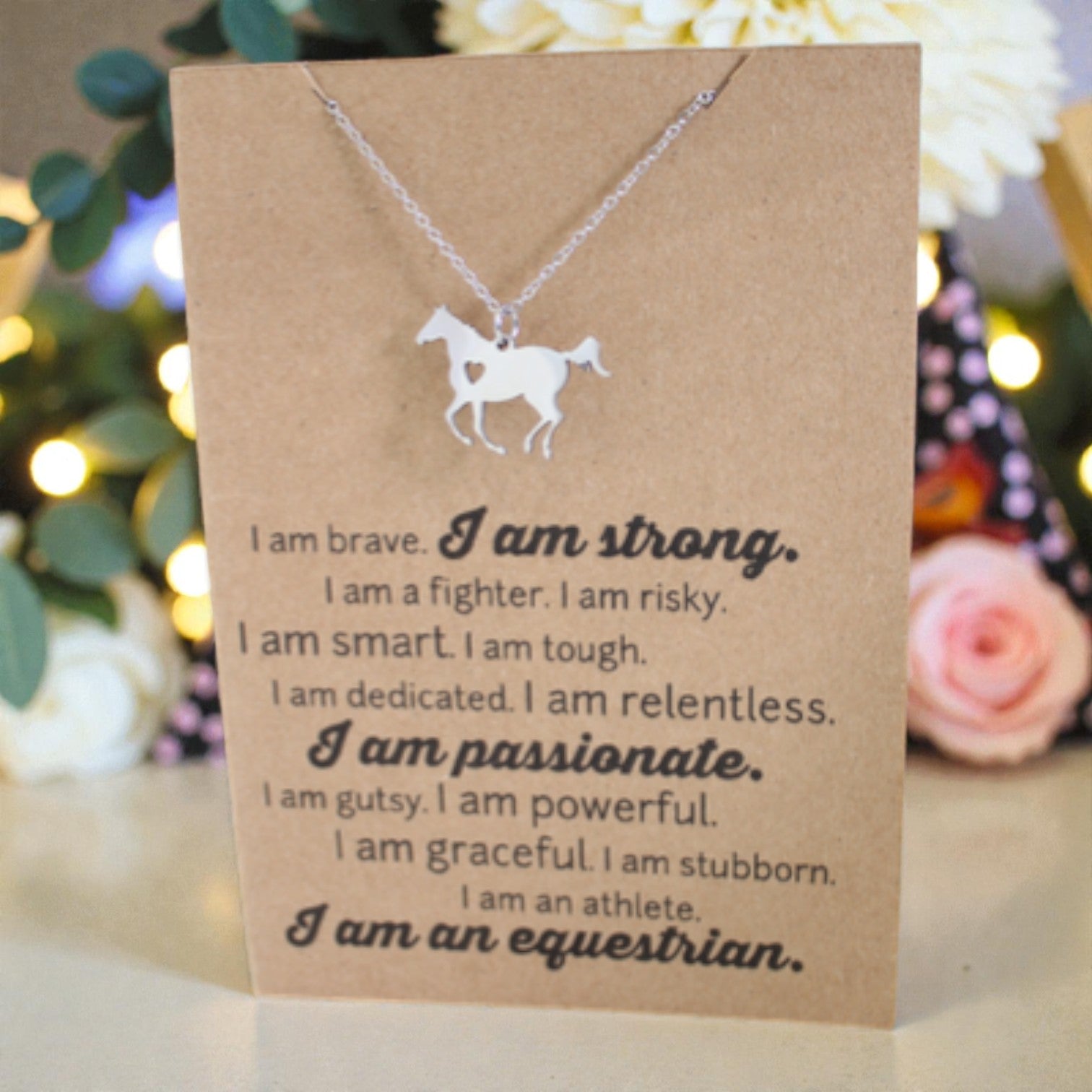 Horse Heart Pendant & Chain - Card 320