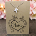 Hummingbird Pendant & Chain - Card 209 (Click to personalize)