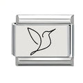 9mm Laser Italian Charm - Bird