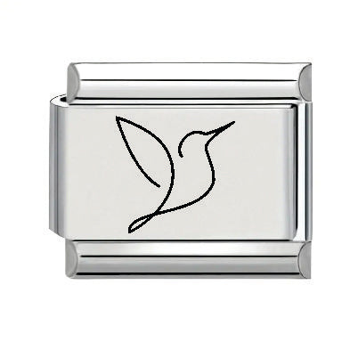 9mm Laser Italian Charm - Bird