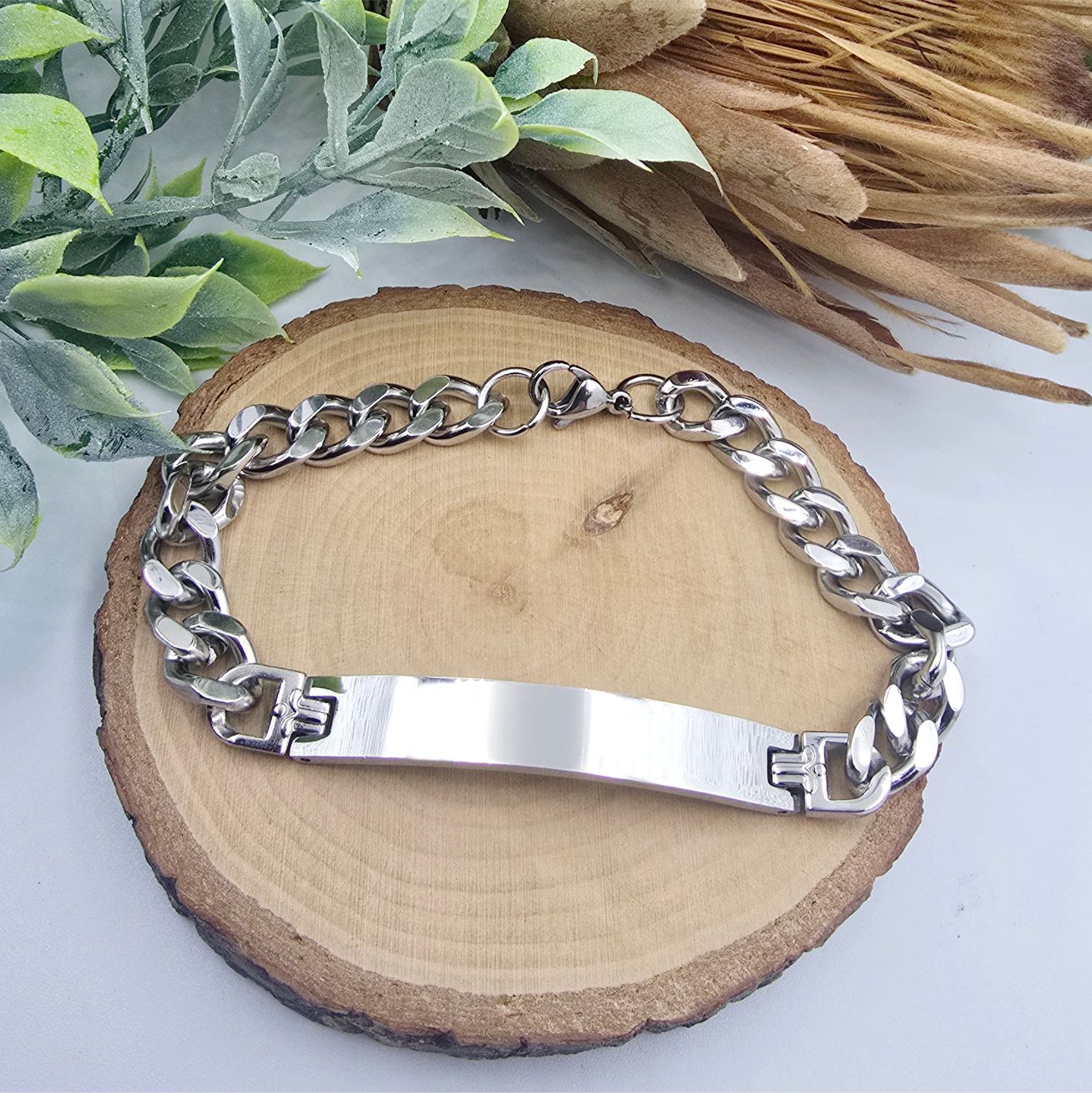 Stainless Steel Personalized ID Bracelet