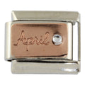 9mm Rose Gold Month Charm - April