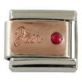 9mm Rose Gold Month Charm - January
